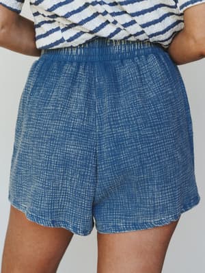 Sunkissed Wander Shorts - Dusty Blue L / Dusty Blue