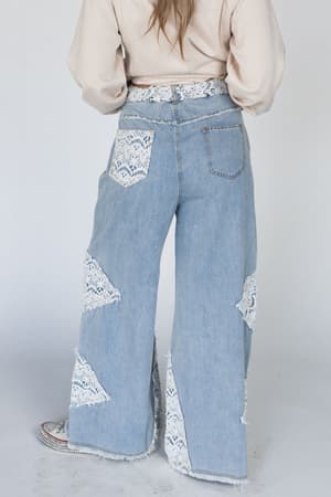 crosby-crochet-patch-jeans-denim/Blue