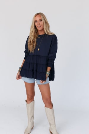 madeira-tiered-babydoll-top-navy/Navy