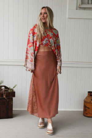 satin-starlight-lace-skirt-clay/Red