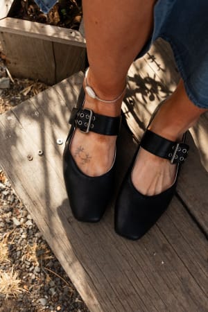 Soho Buckle Ballet Flats: undefined