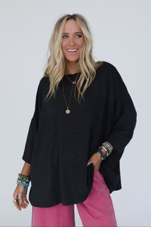 sunday-stroll-oversized-tee-black/Black