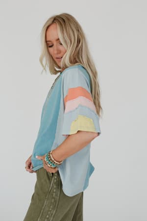 way-back-color-block-top-blue/Blue