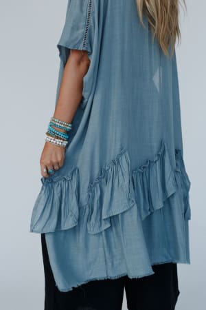 gwen-ruffle-kimono-blue-gray/Blue Gray