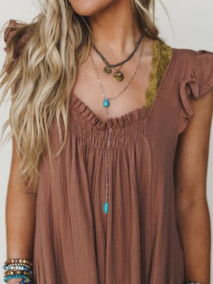 Calm Waves Jumpsuit - Mocha L / Mocha