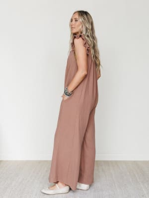 Calm Waves Jumpsuit - Mocha L / Mocha