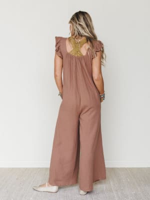 Calm Waves Jumpsuit - Mocha L / Mocha