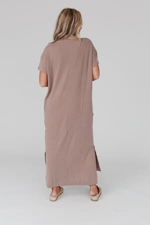 easy-days-maxi-slit-tee-dress-acorn/Acorn