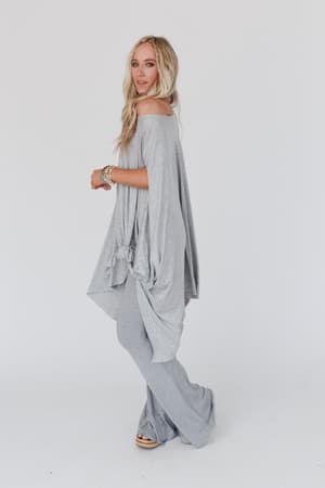 wren-tunic-and-cher-flare-set-heather-gray/Heather Gray