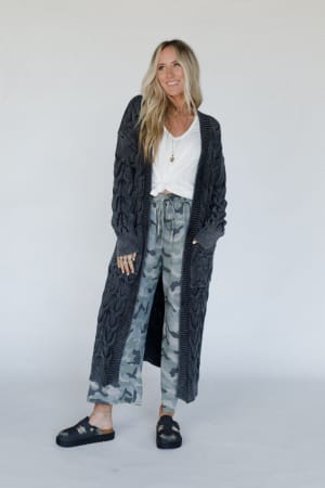 chill-nights-cable-knit-cardigan-charcoal/Gray