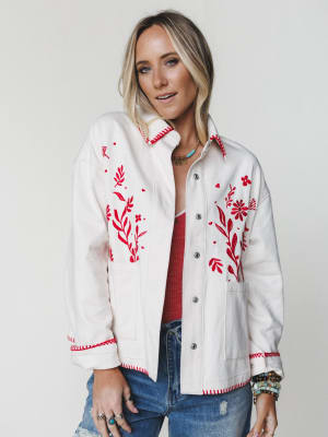 Spring Poems Jacket - Cream S / Cream