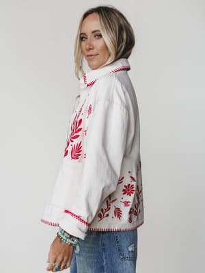 Spring Poems Jacket - Cream S / Cream