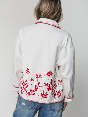 Spring Poems Jacket - Cream S / Cream