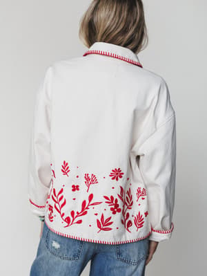 Spring Poems Jacket - Cream S / Cream