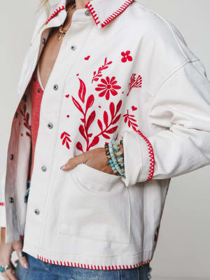 Spring Poems Jacket - Cream S / Cream
