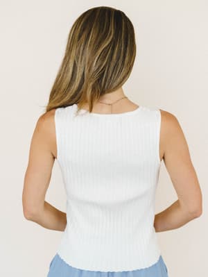 Riley Tank - White L / White