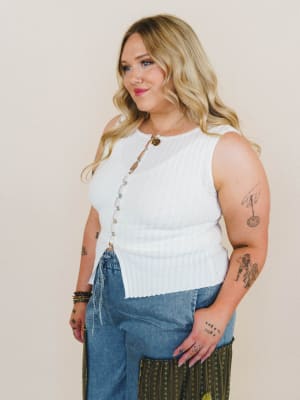 Riley Tank - White L / White