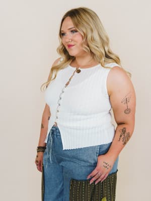 Riley Tank - White L / White