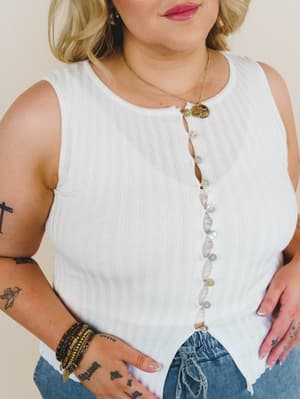 Riley Tank - White L / White