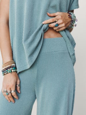 Set On It Pant And Tee Set - Jade L / Jade