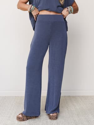 Set On It Pant And Tee Set - Navy L / Navy
