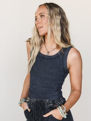 Boardwalk Tank Top - Black S / Black