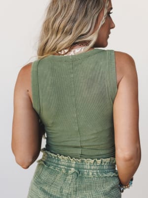 Boardwalk Tank Top - Light Olive S / Light Olive
