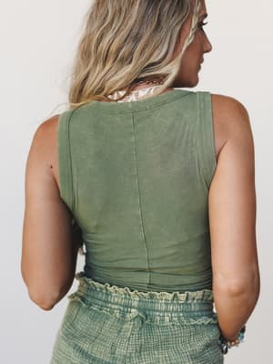Boardwalk Tank Top - Light Olive S / Light Olive