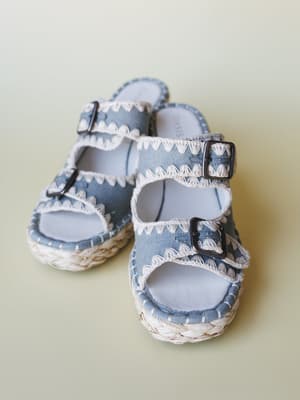 Rae Wedge - Slate Blue 10 / Slate Blue