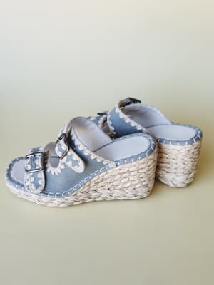 Rae Wedge - Slate Blue 10 / Slate Blue