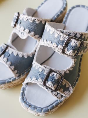 Rae Wedge - Slate Blue 10 / Slate Blue