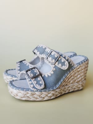 Rae Wedge - Slate Blue 10 / Slate Blue