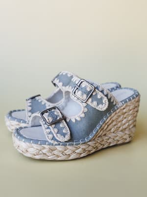 Rae Wedge - Slate Blue 10 / Slate Blue