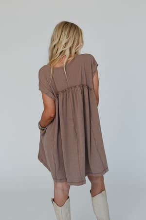 subtle-escape-textured-dress-acorn/Acorn