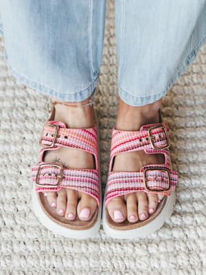 Rumor Has It Sandals - Pink Multi 6 / Pink Multi