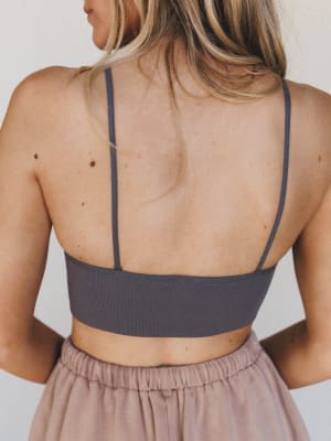 Sweet Mornings Bralette - Charcoal S/M / Charcoal