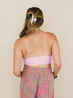 Sweet Mornings Bralette - Powder Pink M/L / Powder Pink