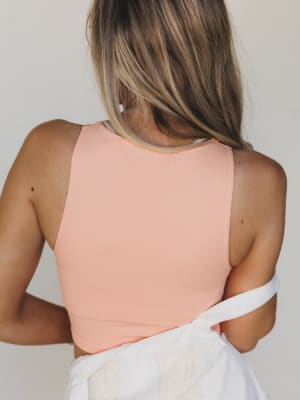 High Neck Seamless Brami - Cheerful Tangerine M/L / Cheerful Tangerine