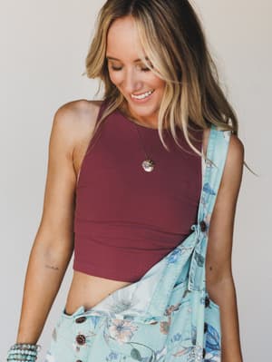 High Neck Seamless Brami - Dark Mauve M/L / Dark Mauve