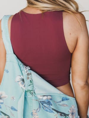 High Neck Seamless Brami - Dark Mauve M/L / Dark Mauve