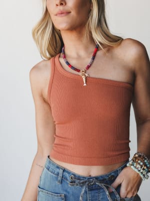 Sideswiped Brami Top - Teracotta M/L / Teracotta