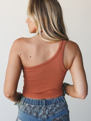 Sideswiped Brami Top - Teracotta M/L / Teracotta