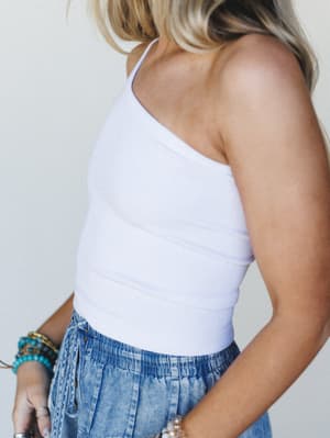 Sideswiped Brami Top - White S/M / White