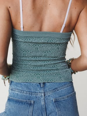 Tidepool Treasures Strapless Top - Dark Sage OS / Dark Sage