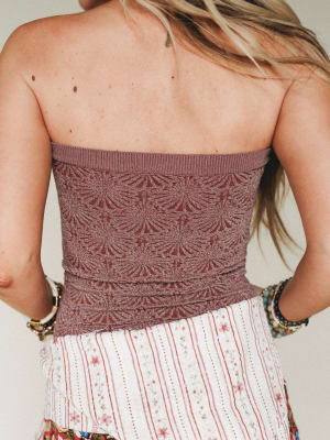 Tidepool Treasures Strapless Top - Wine OS / Wine