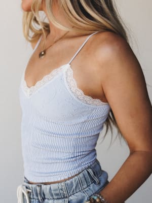 Ladylike Cami Top - Creamy Blue M/L / Creamy Blue
