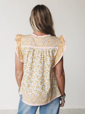 Meadow Maze Blouse - Sunflower Yellow S / Sunflower Yellow