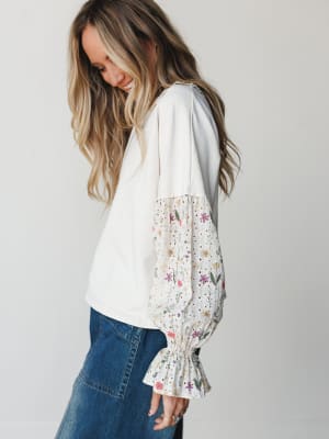 Summer Dreaming Blouse - Cream S / Cream