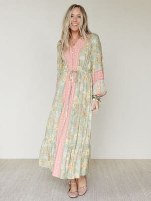 Lost in The Wind Maxi Dress - Sage L / Sage