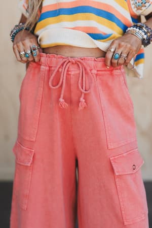 the-nest-cargo-cascade-wide-leg-pants-carnation/Orange